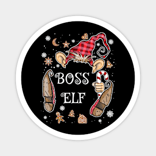 Funny Boss Elf Christmas Costume Magnet